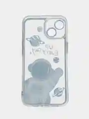 Светло-синий чехол для iPhone 11 12 13 14 Pro Max с принтом с защитой камеры космос астронавт айфон