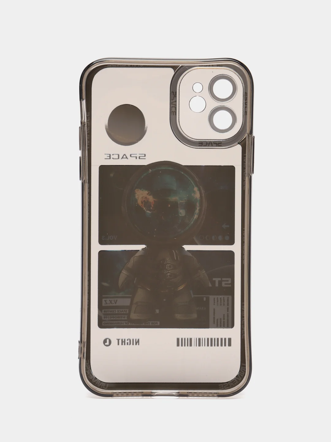 Голубой чехол для iPhone 11 12 13 14 Pro Max с принтом с защитой камеры космос астронавт айфон
