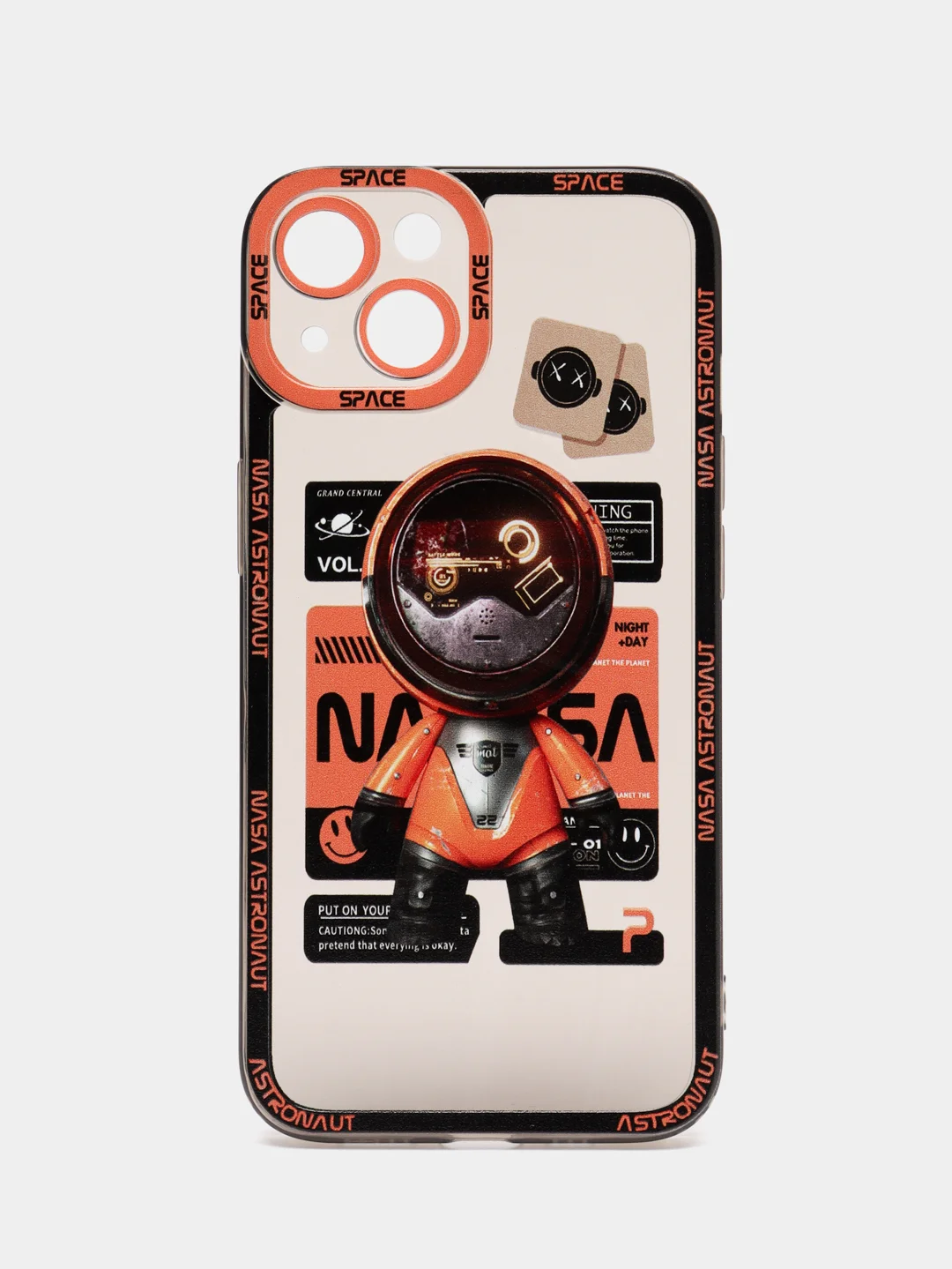 Коралловый чехол для iPhone 11 12 13 14 Pro Max с принтом с защитой камеры космос астронавт айфон