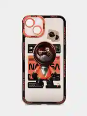 Коралловый чехол для iPhone 11 12 13 14 Pro Max с принтом с защитой камеры космос астронавт айфон