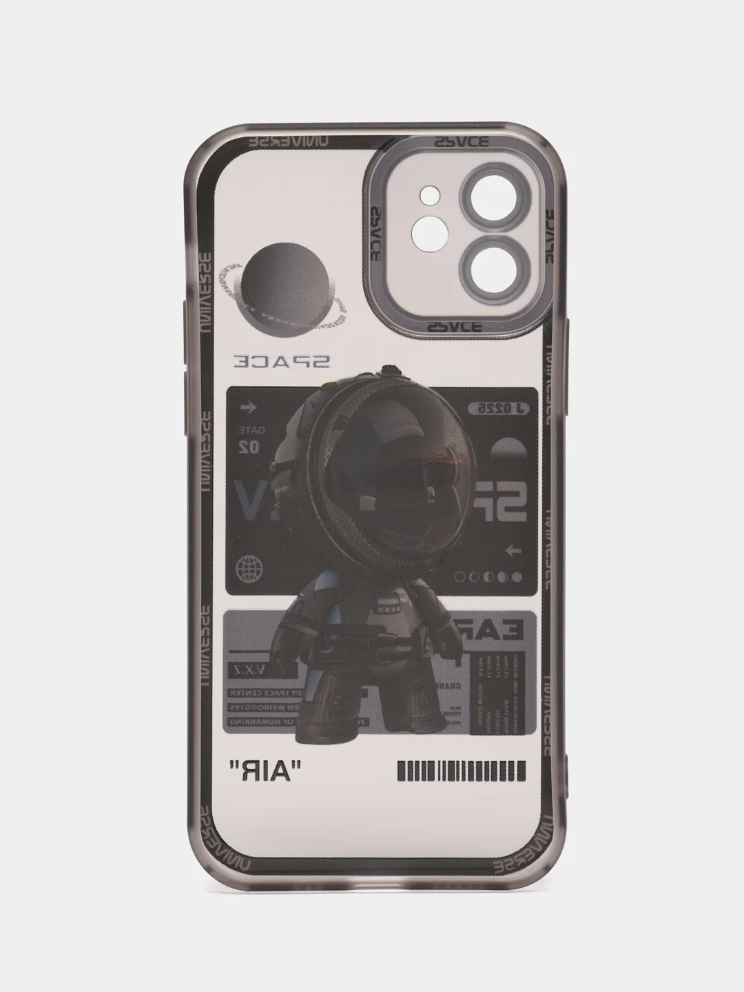 Небесно-голубой чехол для iPhone 11 12 13 14 Pro Max с принтом с защитой камеры космос астронавт айфон