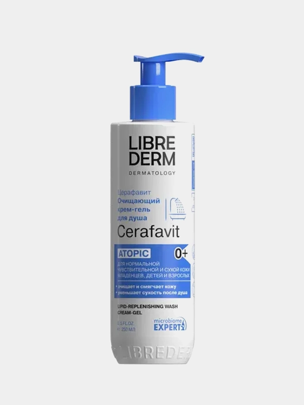 Крем-гель очищающий с церамидами и пребиотиком LIBREDERM CERAFAVIT, 250 мл