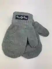 Серый варежки детские зимние, двойные на подкладе, шерсть. 5-6 лет, р.14