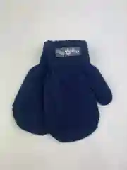 Индиго варежки детские зимние, двойные на подкладе, шерсть. 5-6 лет, р.14