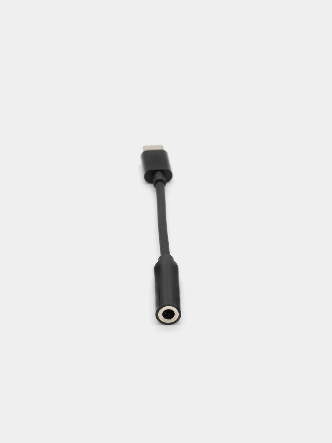 Черный переходник для наушников с Type-C на mini jack 3,5 мм