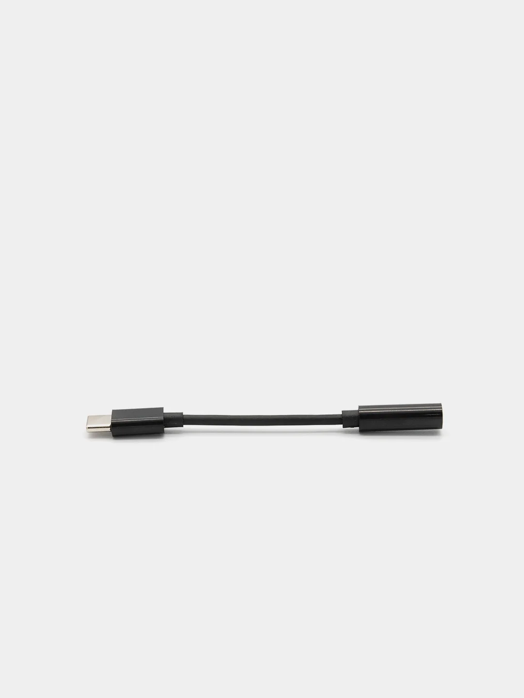 Черный переходник для наушников с Type-C на mini jack 3,5 мм