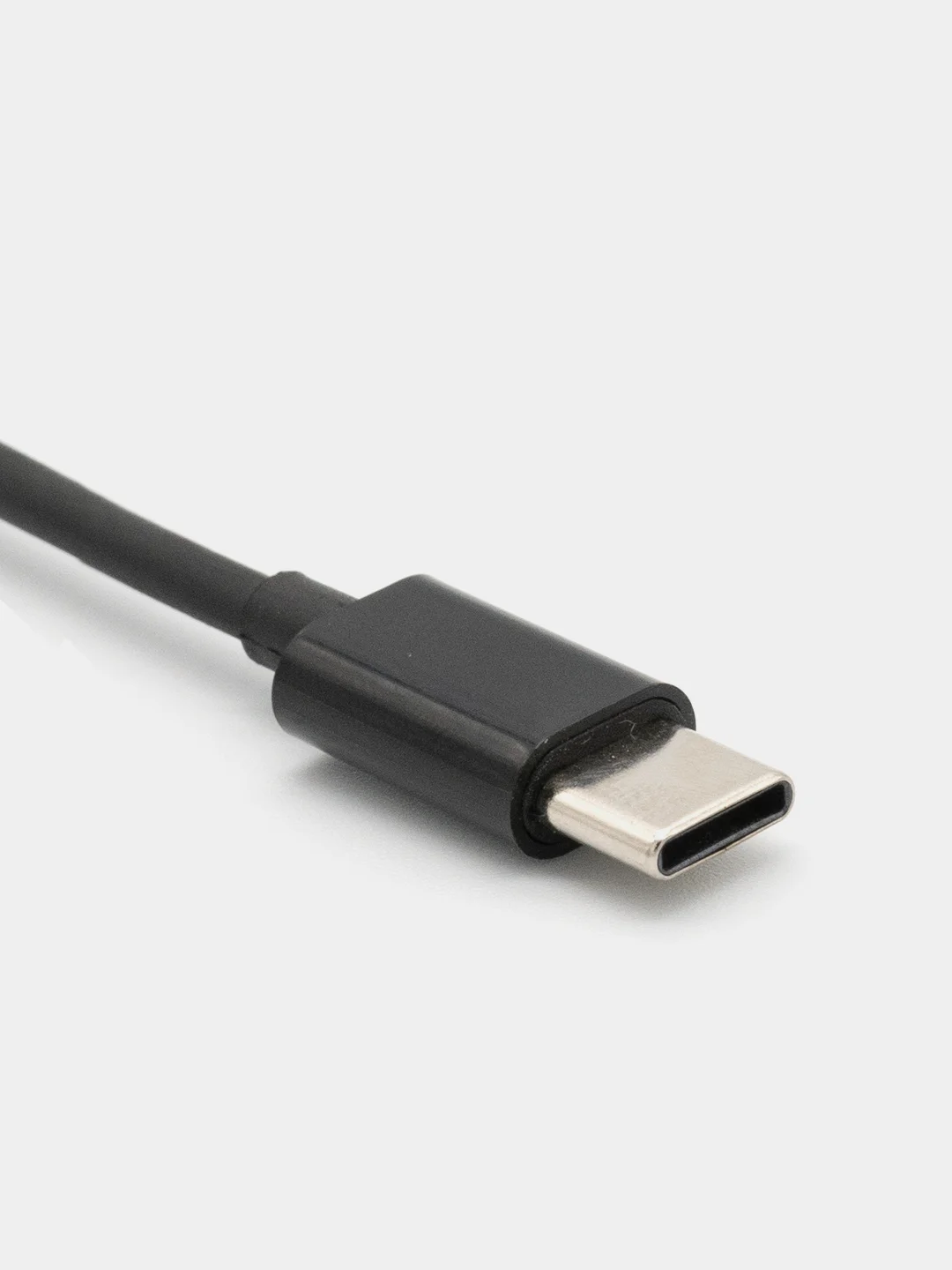 Черный переходник для наушников с Type-C на mini jack 3,5 мм