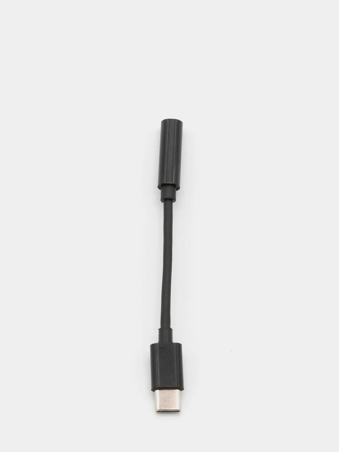 Черный переходник для наушников с Type-C на mini jack 3,5 мм