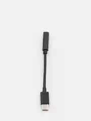 Черный переходник для наушников с Type-C на mini jack 3,5 мм