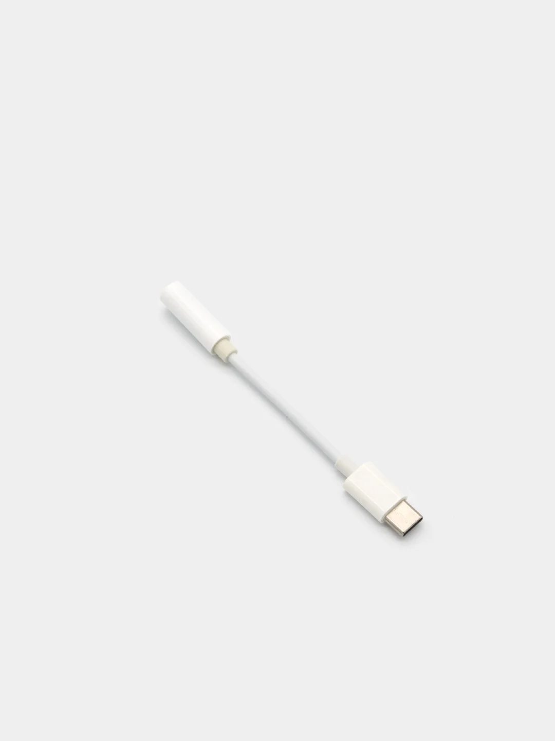 Белый переходник для наушников с Type-C на mini jack 3,5 мм