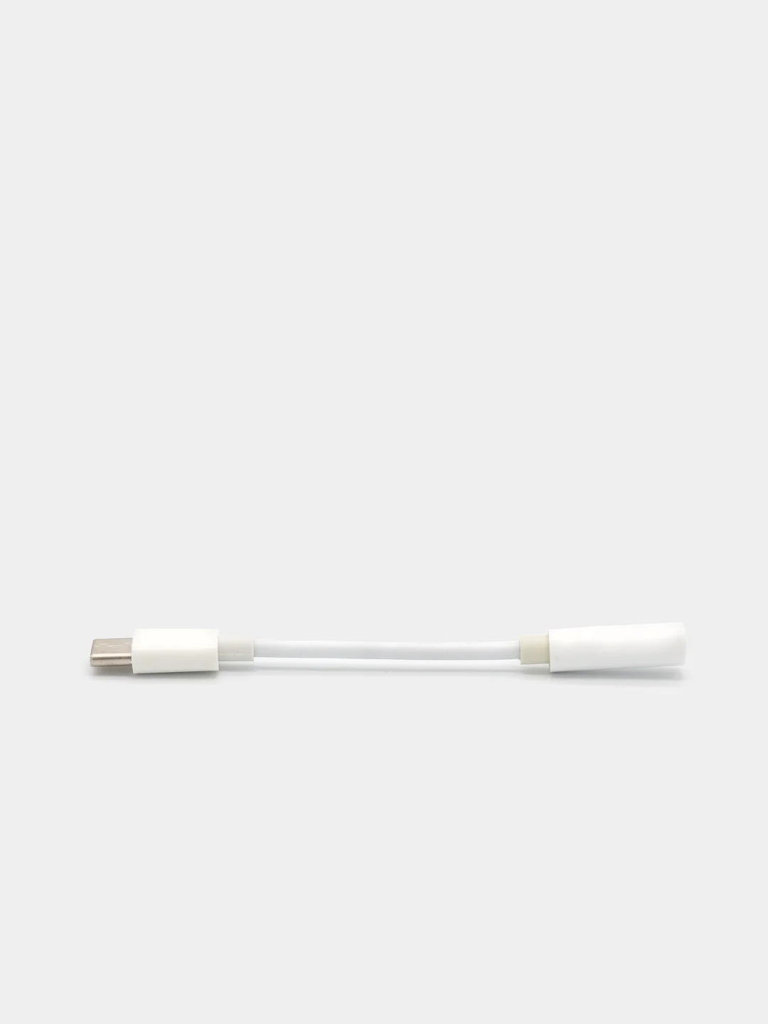 Белый переходник для наушников с Type-C на mini jack 3,5 мм