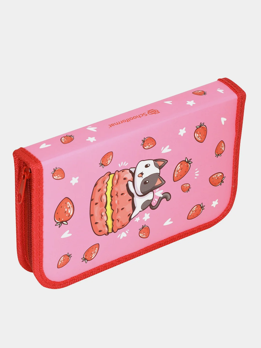 Пенал Schoolformat STRAWBERRY CAT, 1 секция, 1шт
