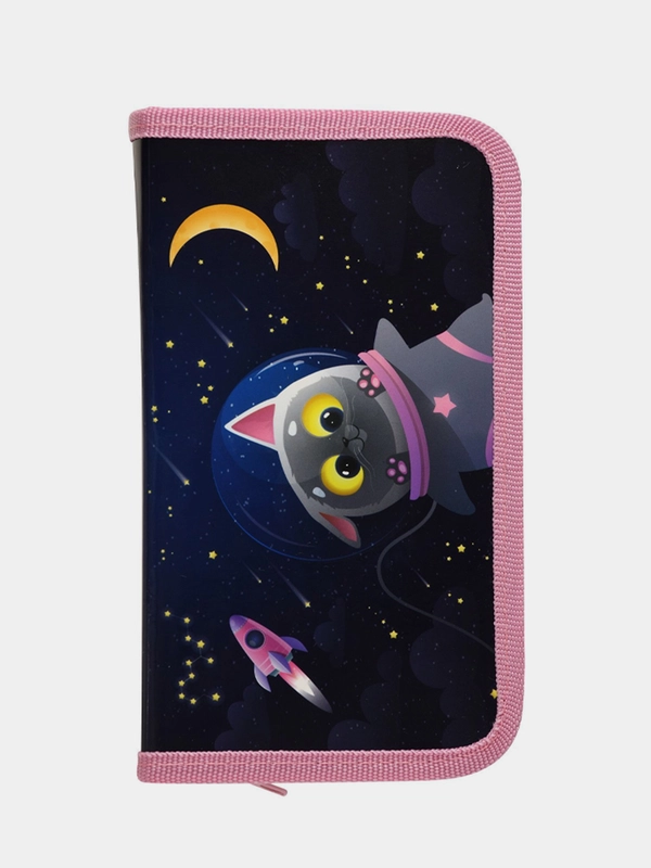 Пенал Schoolformat SPACE CAT, 1 секция, 1шт