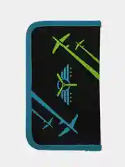 Пенал односекционный большой Schoolformat BORN TO FLY, 190х115х20 мм, черный