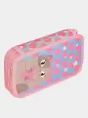 Пенал двухсекционный большой Schoolformat AMORE CAT, 190х105х35 мм, голубой