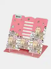 Подставка для книг Schoolformat МИЛЫЕ МЕДВЕЖАТА, металл, розовая, 1 шт