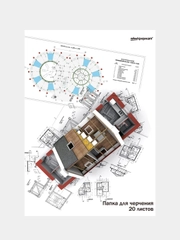 Папка для черчения Schoolformat, 20 листов, А3, 180 г/м2
