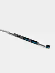 Серебряный usb разветвитель 3 порта + 1 Type-с порт