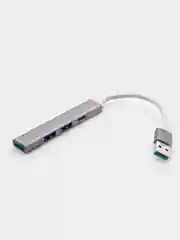 Серый металлик usb разветвитель 3 порта + 1 Type-с порт