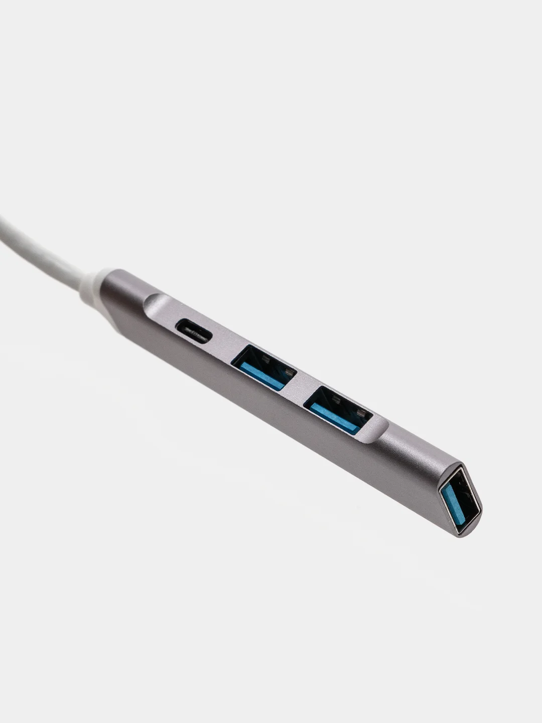 Серебряный usb разветвитель 3 порта + 1 Type-с порт