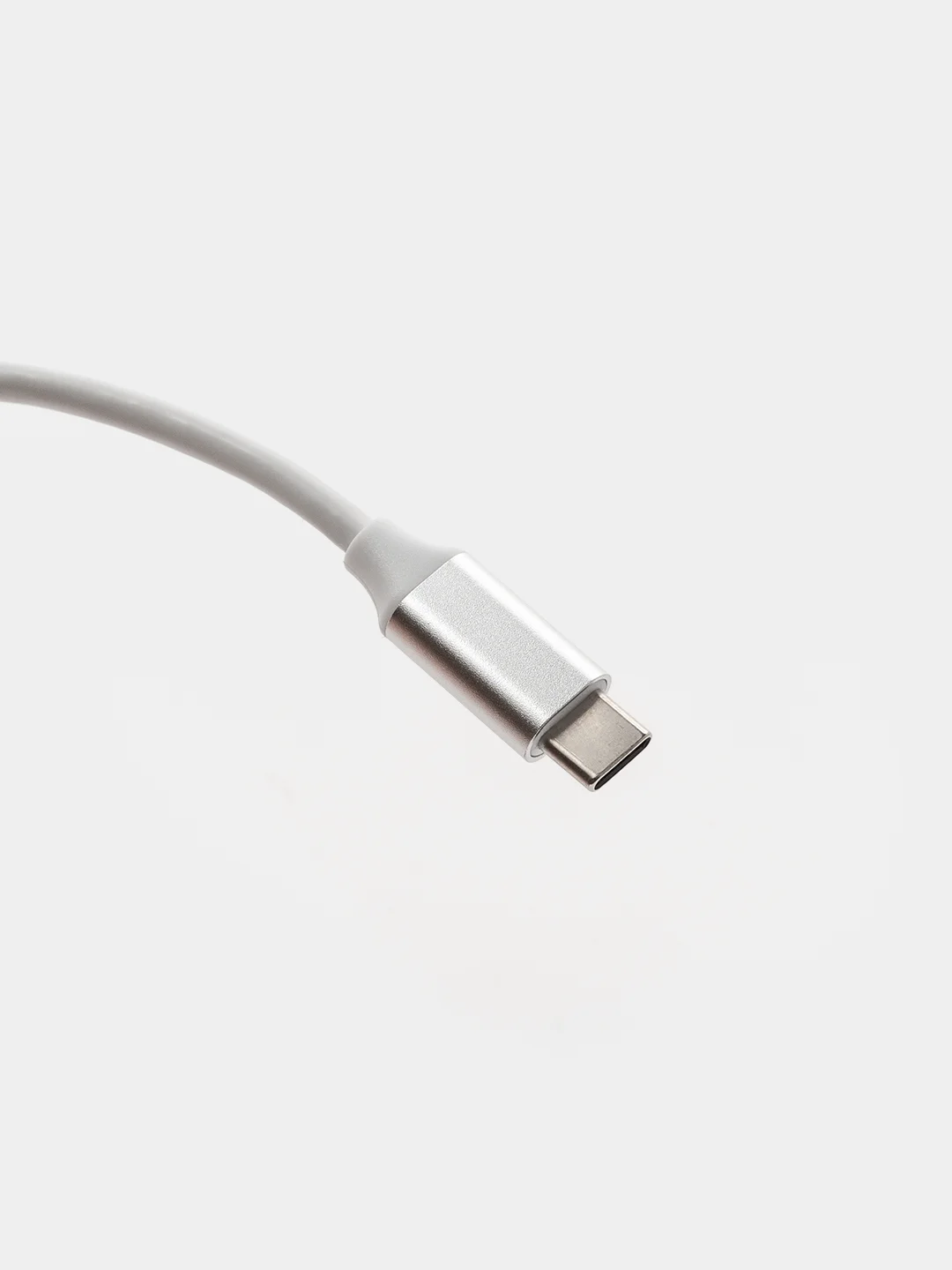 Серебряный type-c хаб, USB разветвитель 3 порта + 1 Type-С порт