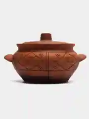 Горшок керамический 2л в духовку, кастрюля, супница, жаровня в СВЧ с ручками