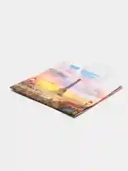 Желтый подарочный пакет пластик 30*30*10см