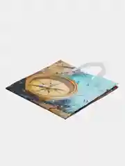 Бирюзовый подарочный пакет пластик 30*30*10см