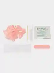 Лимонный накладные ногти, с дизайном