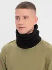 Угольный шарф - труба, балаклава, снуд двойной, флисовый, зимний,