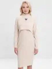 Лимонный женский костюм двойка: платье, кофта топ, ткань кашемировая лапша