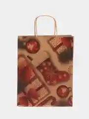 Пакет подарочный новогодний, для подарка 10 штук "Christmas Kraft", Золотая Сказка, 591961