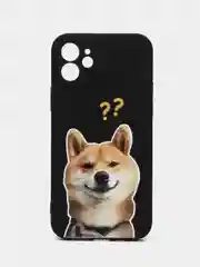 Угольный чехол для iPhone 11, 12, 13, 14, с принтом, с защитой камеры