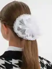 Белый белый бант, 12 см, 1 штука