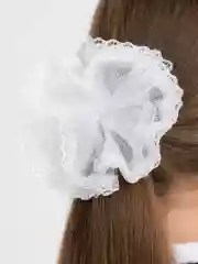 Белый белый бант, 12 см, 1 штука