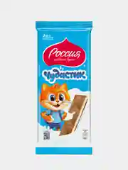 Молочный шоколад Чудастик с молочной начинкой, Россия-щедрая душа, 90г