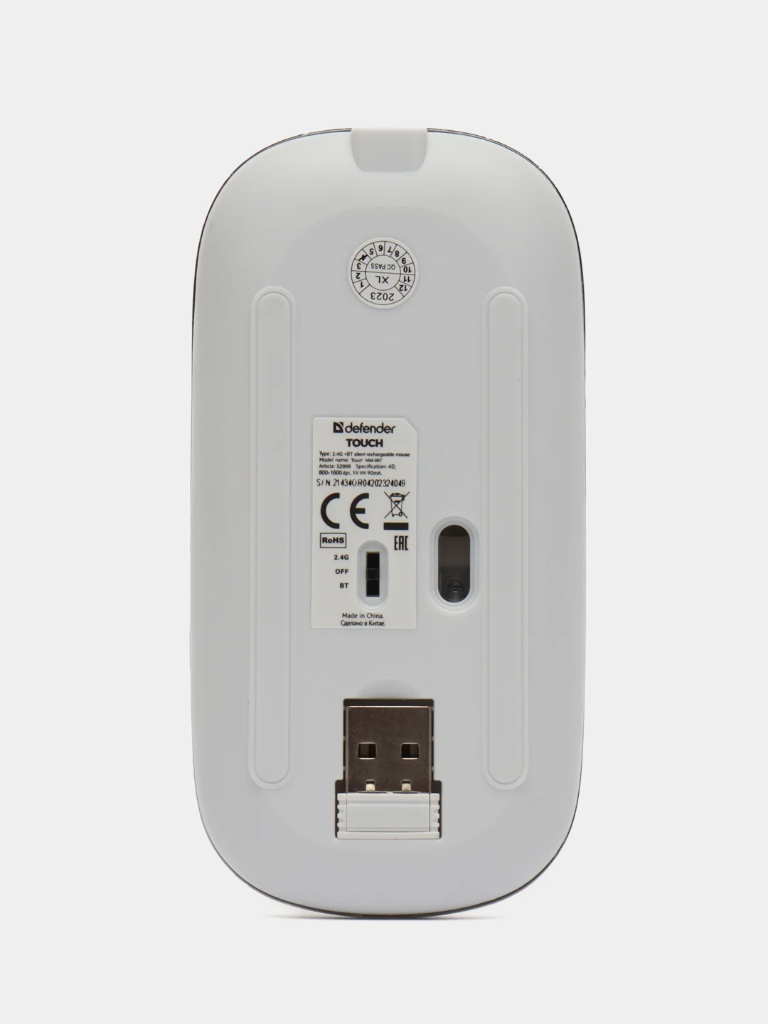 Мышь беспроводная DEFENDER TOUCH MM-997, USB, 3 кнопки+1 колесо-кнопка, оптическая, 513826