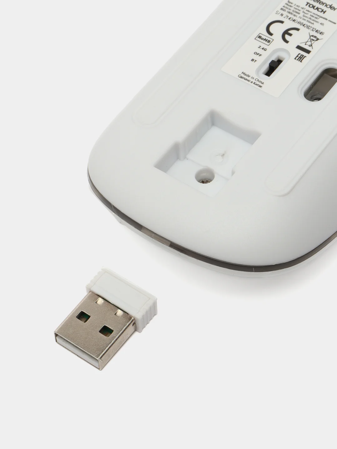 Мышь беспроводная DEFENDER TOUCH MM-997, USB, 3 кнопки+1 колесо-кнопка, оптическая, 513826