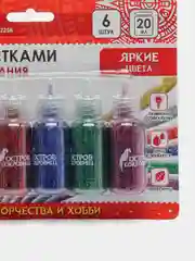 Гель с блестками "Остров сокровищ", 6 ярких цветов по 20 мл, блистер, 662258