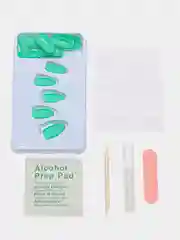 Молочный накладные ногти, с дизайном