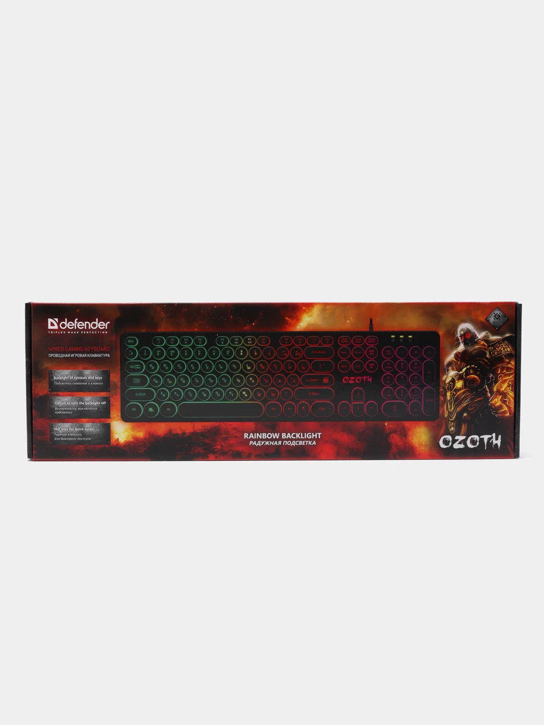 Клавиатура проводная игровая DEFENDER OZOTH GK-106, USB, 104 клавиши, с подсветкой