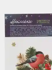 Зелёный хаки наклейка новогодняя, на окно, со светящимся слоем, 14,8 х 10,5 см