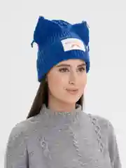 Голубой шапка женская вязаная, плюшевая с ушками, шапка вязаная аниме, Стрей Кидс, шапка корейская