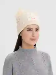 Белый шапка женская вязаная, плюшевая с ушками, шапка вязаная аниме, Стрей Кидс, шапка корейская