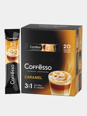 Кофейный напиток растворимый Coffesso Caramel 3 в 1, 20 стиков, 300 г