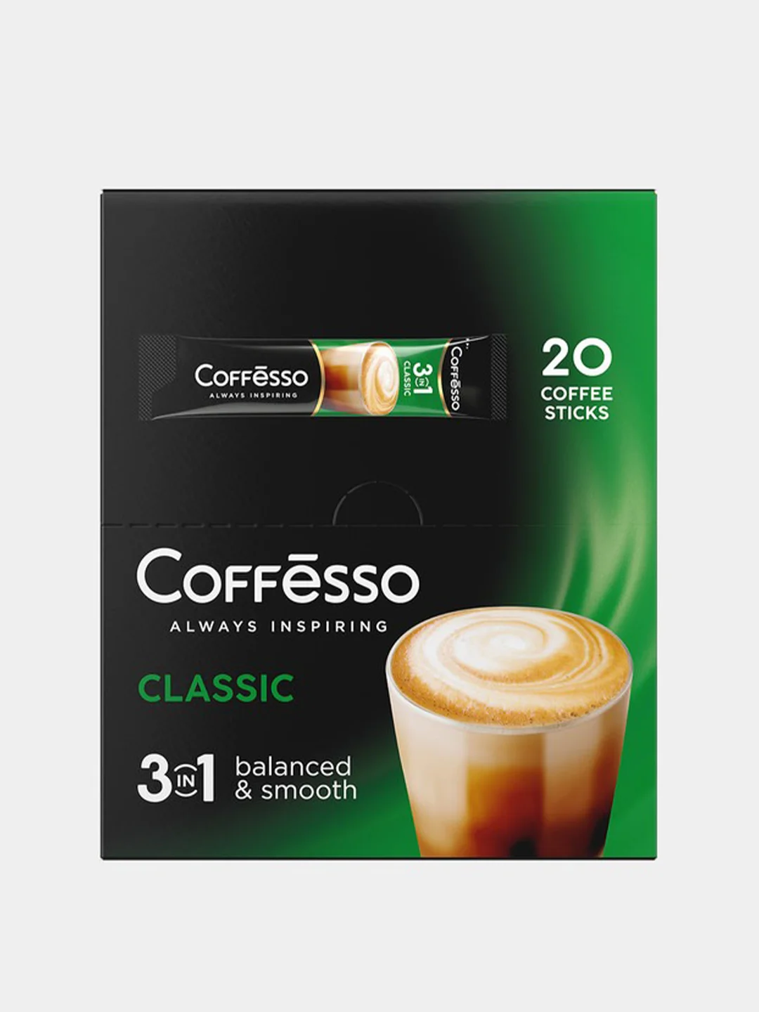 Кофейный напиток растворимый Coffesso Classic 3 в 1, 20 стиков, 300 г