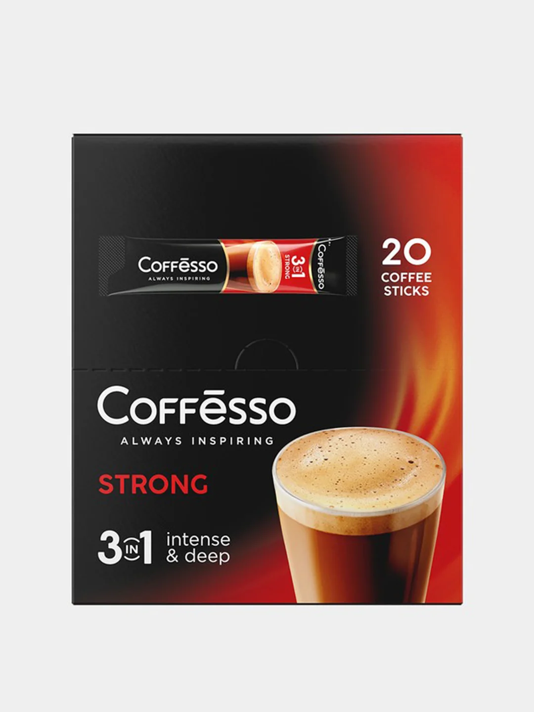 Кофейный напиток растворимый Coffesso Strong 3 в 1, 20 стиков, 300 г
