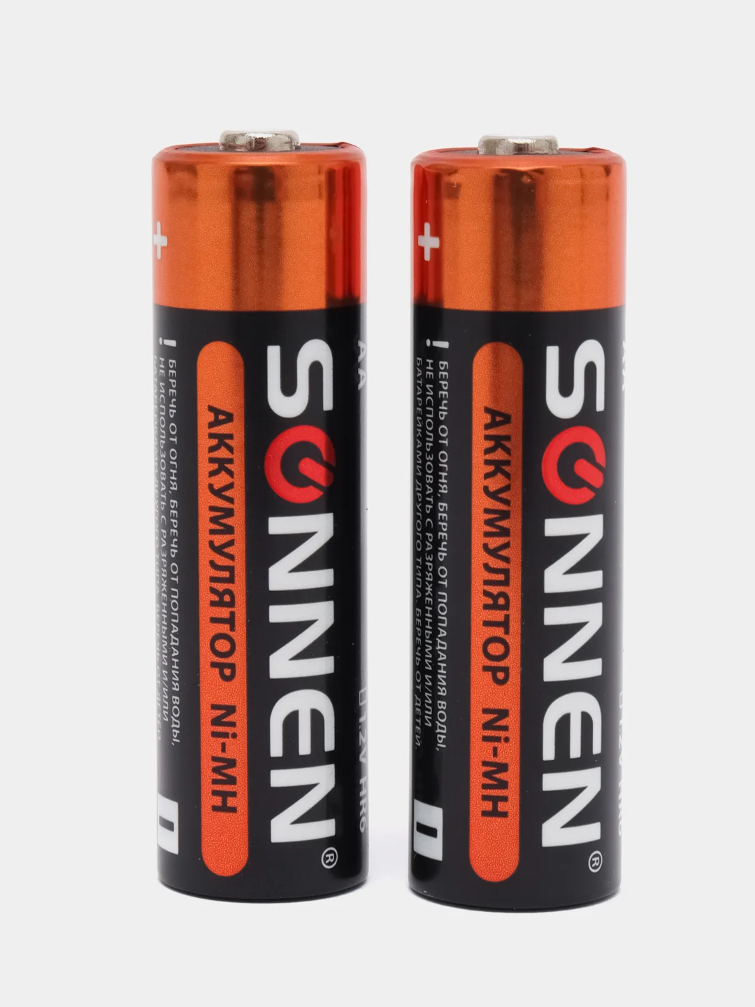 Батарейки аккумуляторные 2 штуки, SONNEN, АА (HR6), Ni-Mh, 2100mAh, в блистере, 454234
