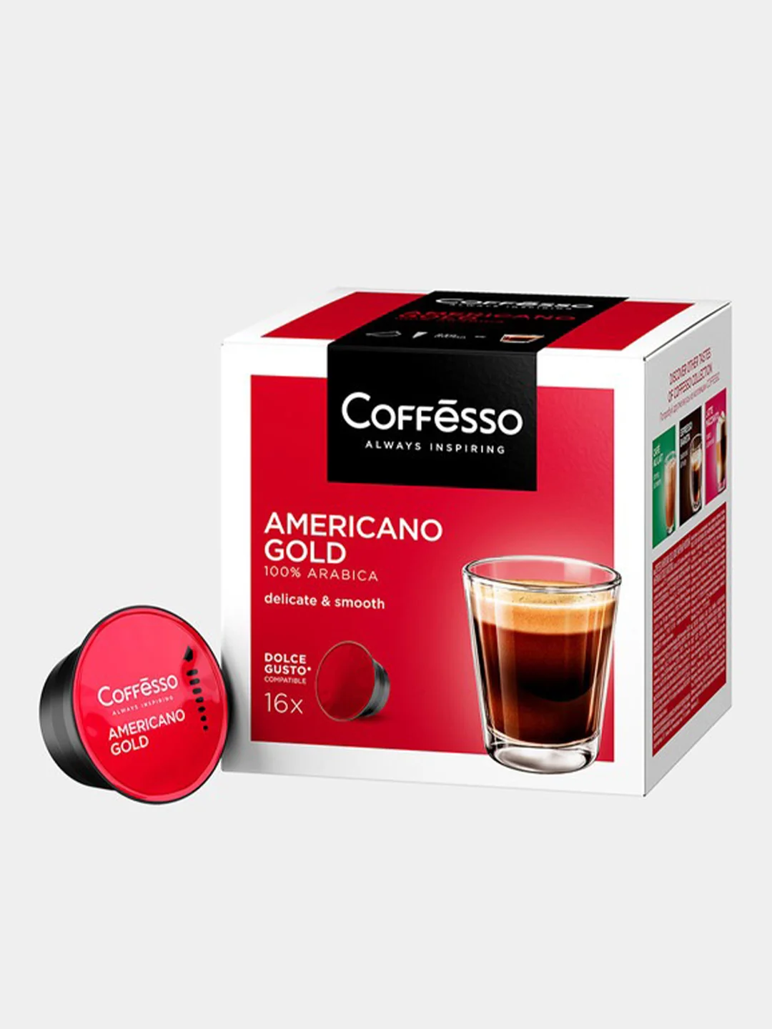 Капсулы Coffesso Americano Gold для кофемашины Dolce Gusto, 16 штук, 128гр