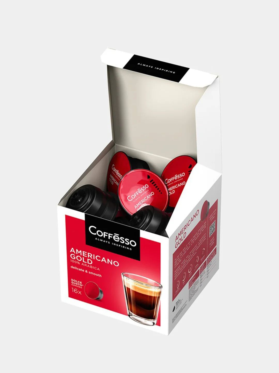 Капсулы Coffesso Americano Gold для кофемашины Dolce Gusto, 16 штук, 128гр